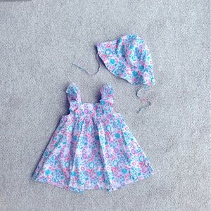 Beautiful jacadi boutique floral dress and hat